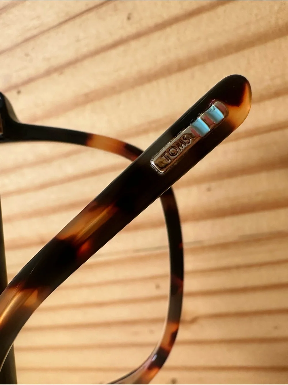 Toms Tortoiseshell Blue Blocking Frame Glasses